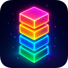 Neon Stack 3D - Stack blocks
